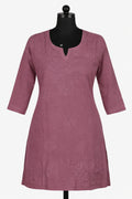 Cotton Short Bakhiya Anjir Pink | Lucknavi Kurti