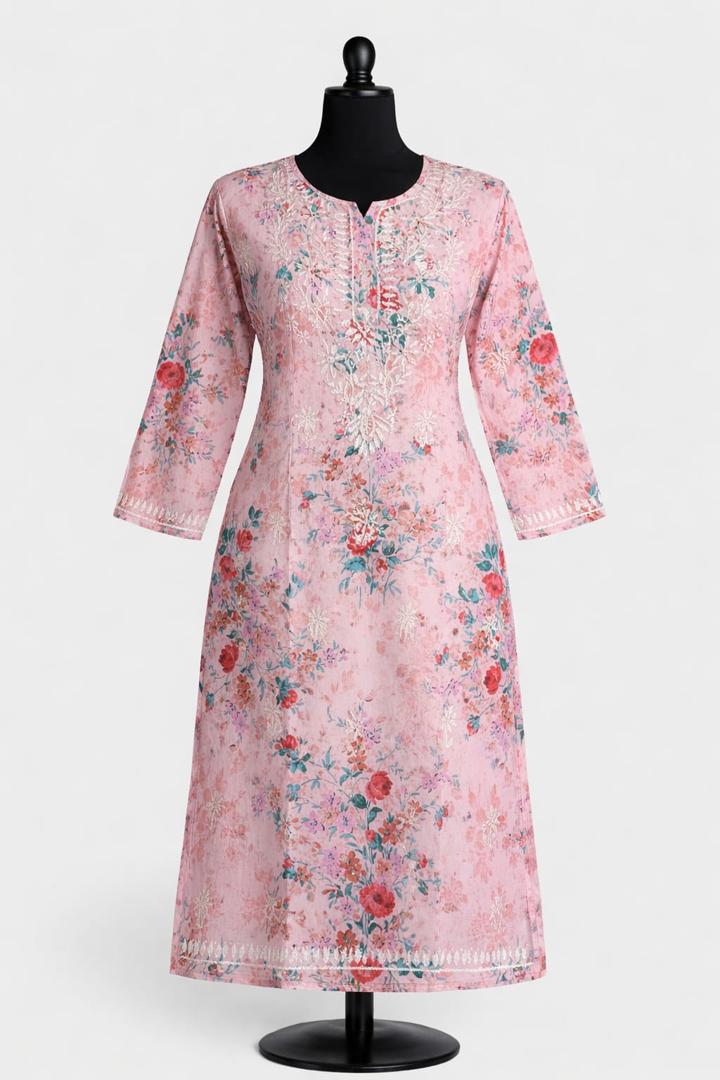 Mul Mul Shalimar Pink | Lucknavi Kurti