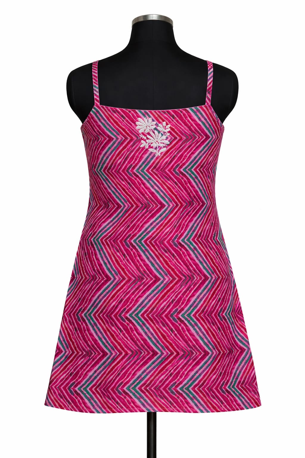 Noor Mulmul Strap Set Pink | Lucknavi Kurti