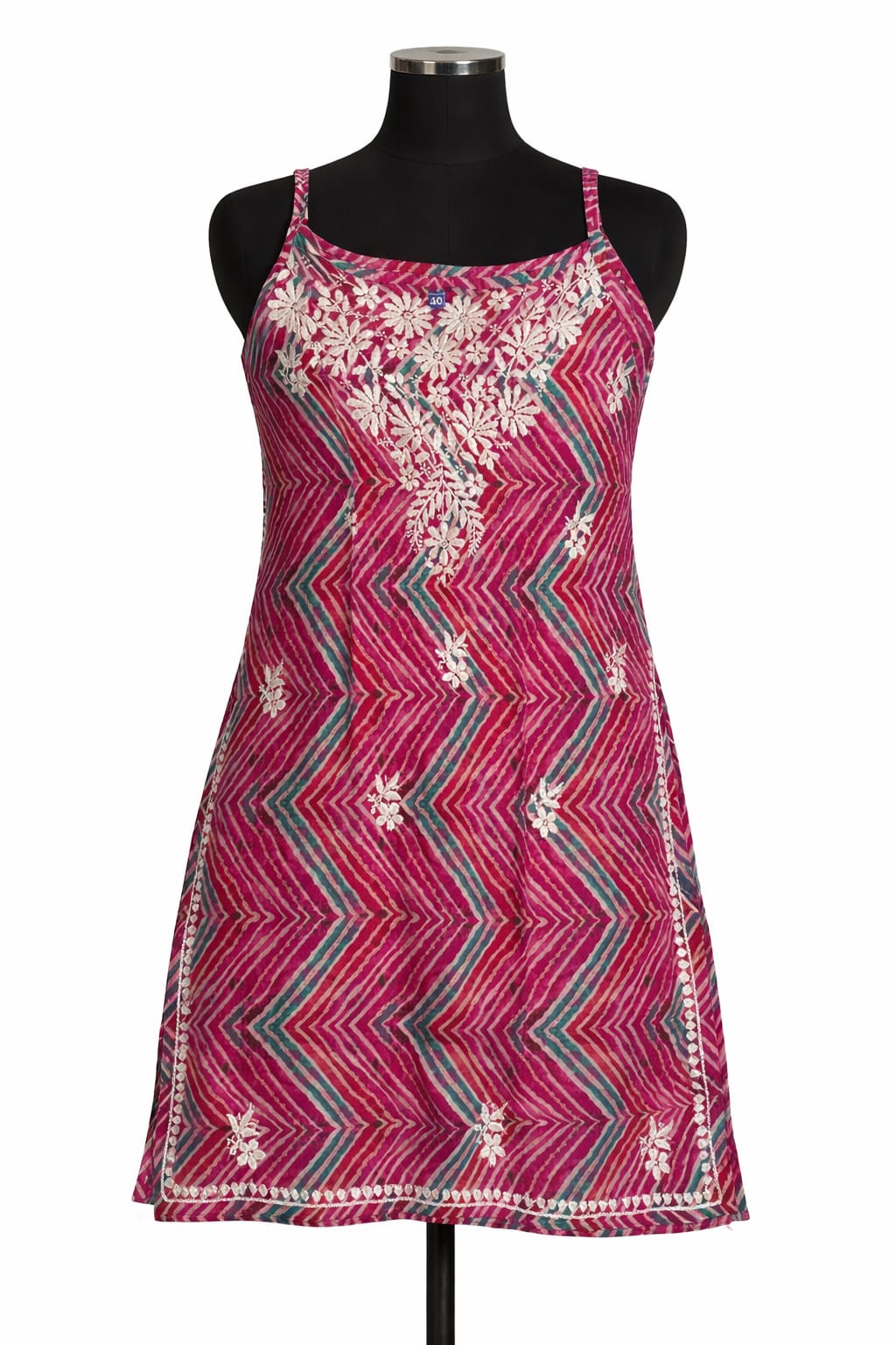 Noor Mulmul Strap Set Pink | Lucknavi Kurti