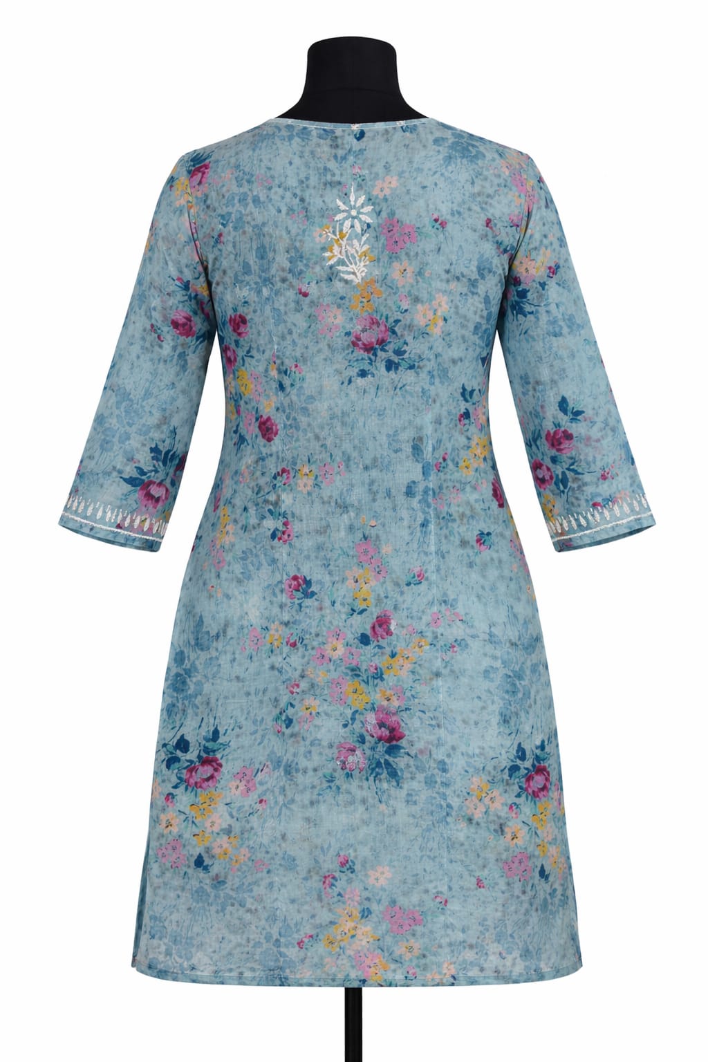 Mul Mul Shalimar Blue | Lucknavi Kurti