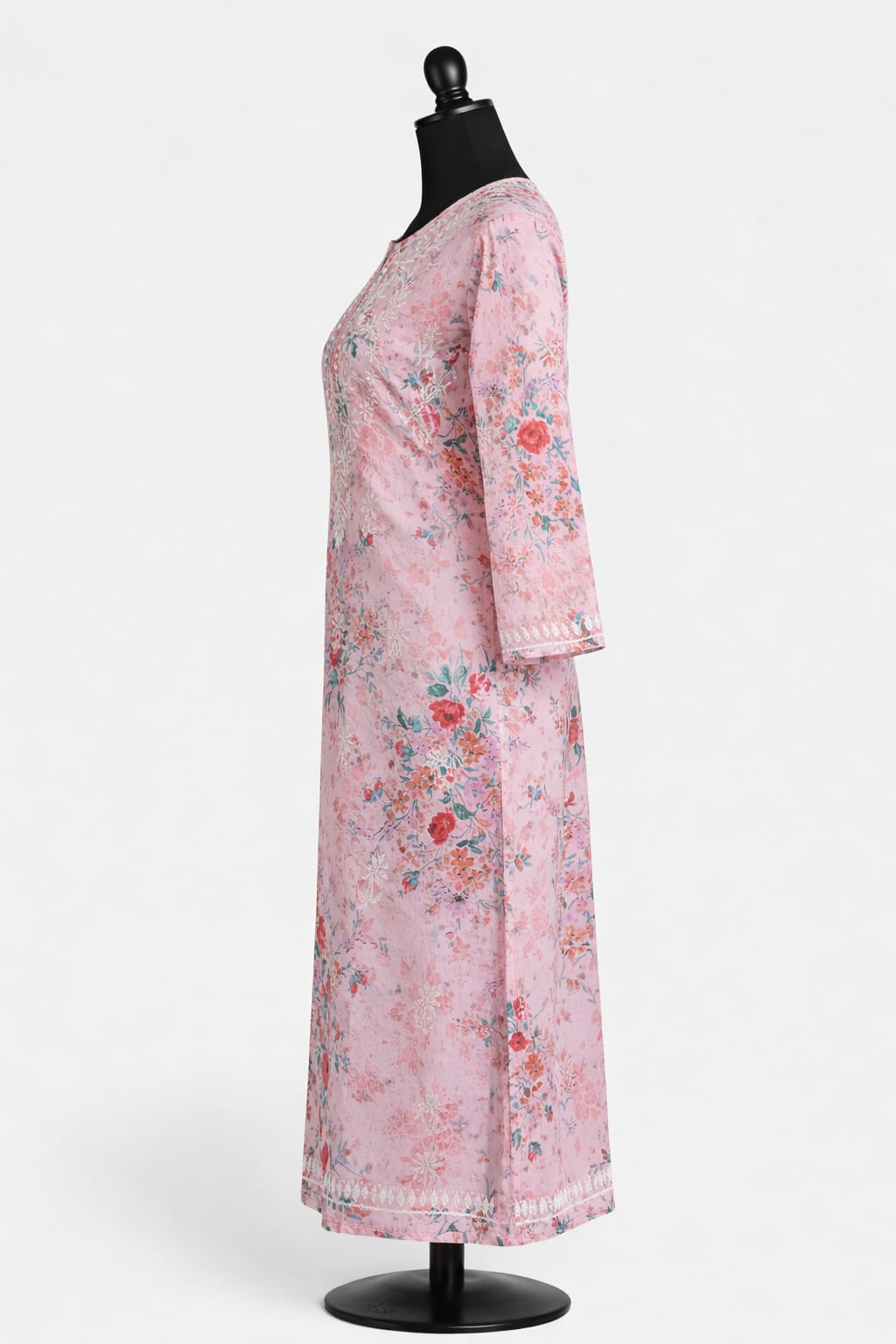 Mul Mul Shalimar Pink | Lucknavi Kurti