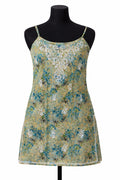 Noor Mulmul Strap Set Green | Lucknavi Kurti