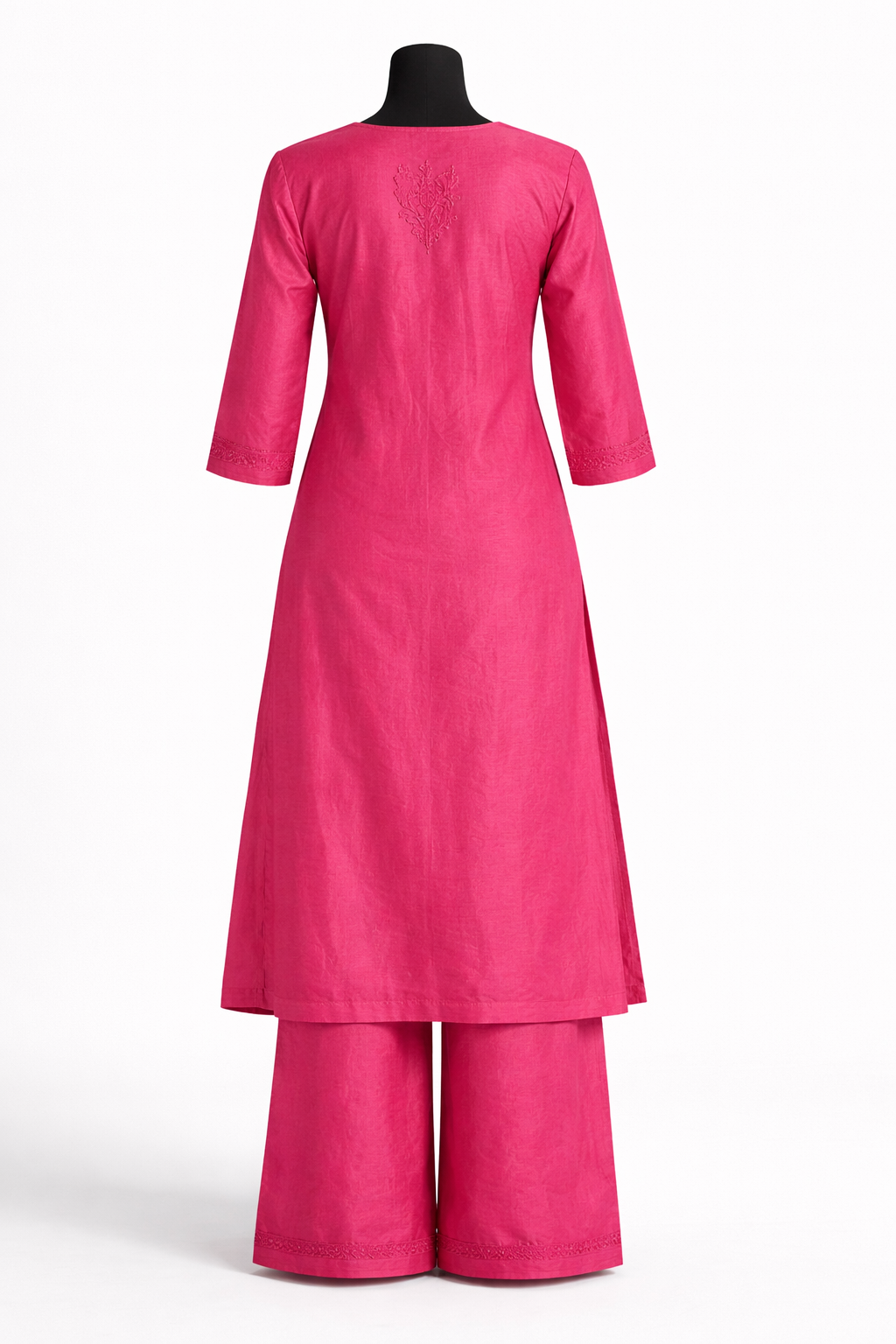 Ethnic Grace Chanderi Set Pink