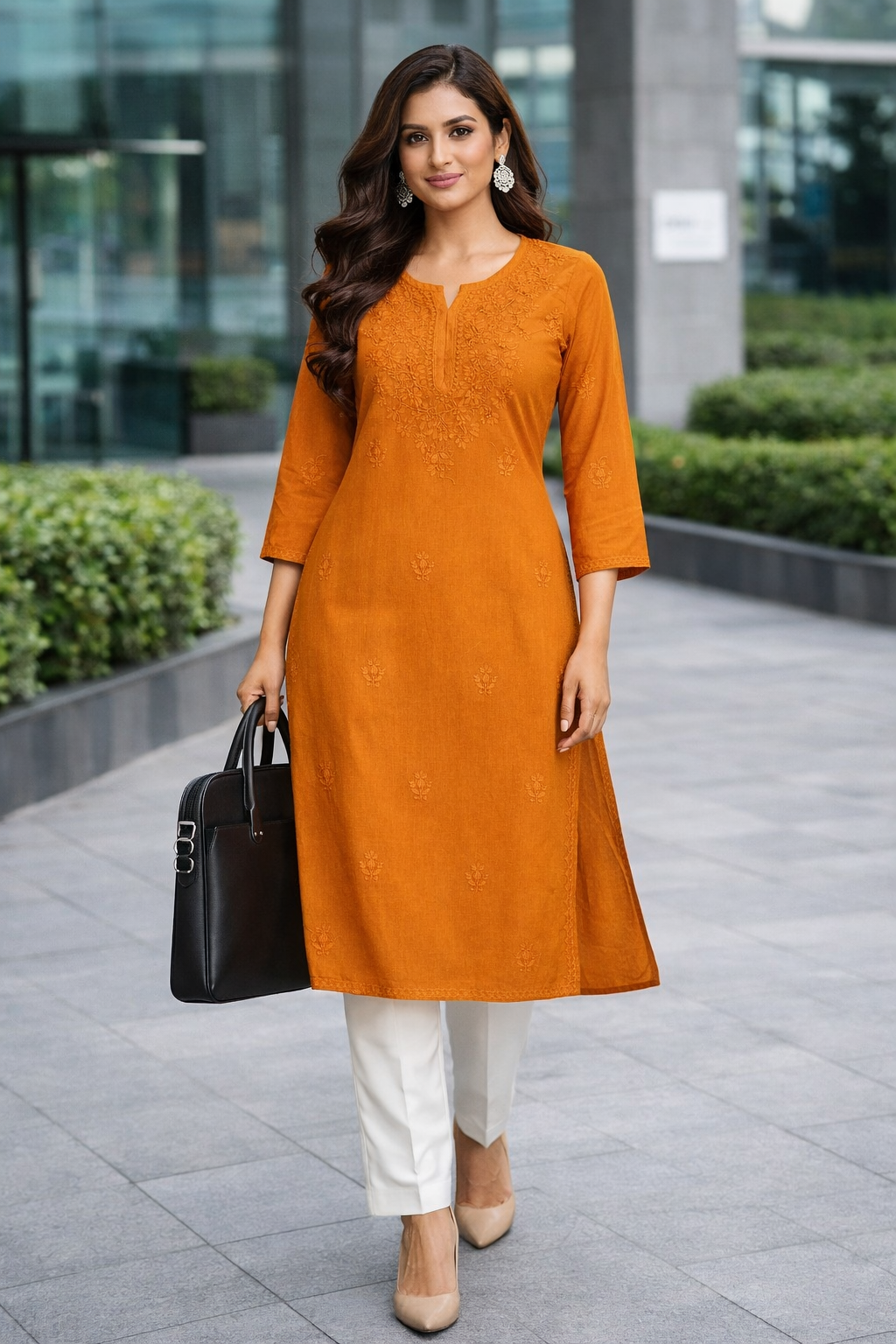 Royal Rayon Comfort Mustered yellow | Lucknavi Kurti