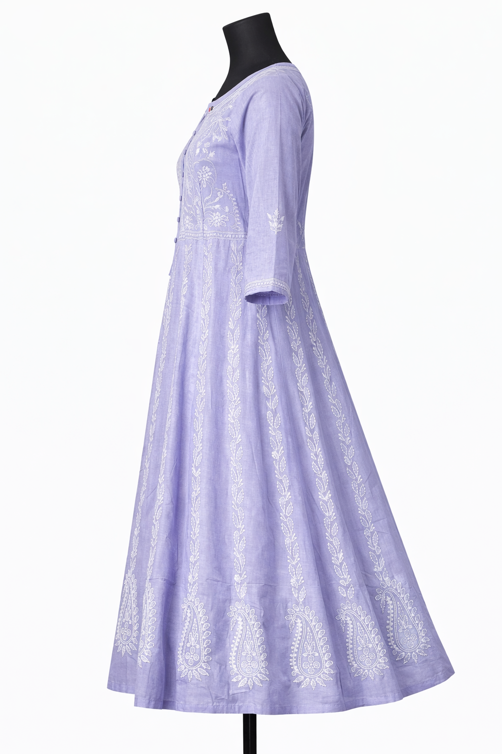 Ethnic Bloom Cotton Anarkali | Lucknavi Kurti