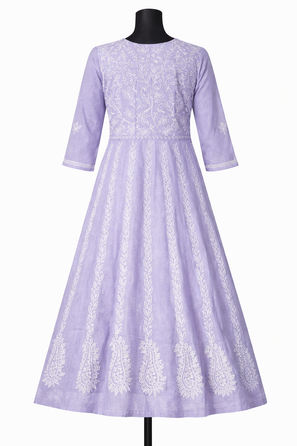 Ethnic Bloom Cotton Anarkali | Lucknavi Kurti