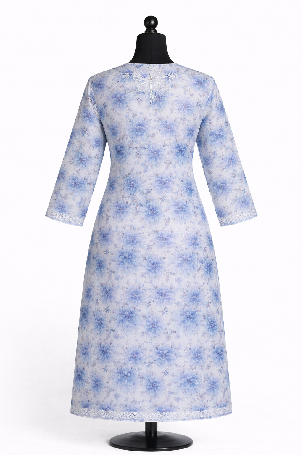 Mul Mul GB Blue | Lucknavi Kurti