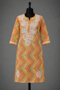 Sunheri Zari Lucknowi Kurti