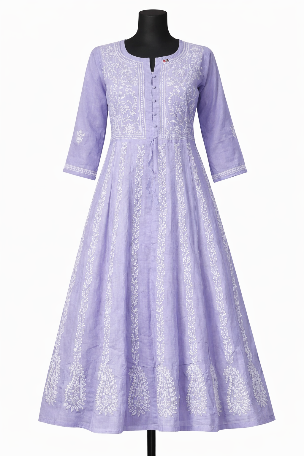 Ethnic Bloom Cotton Anarkali | Lucknavi Kurti
