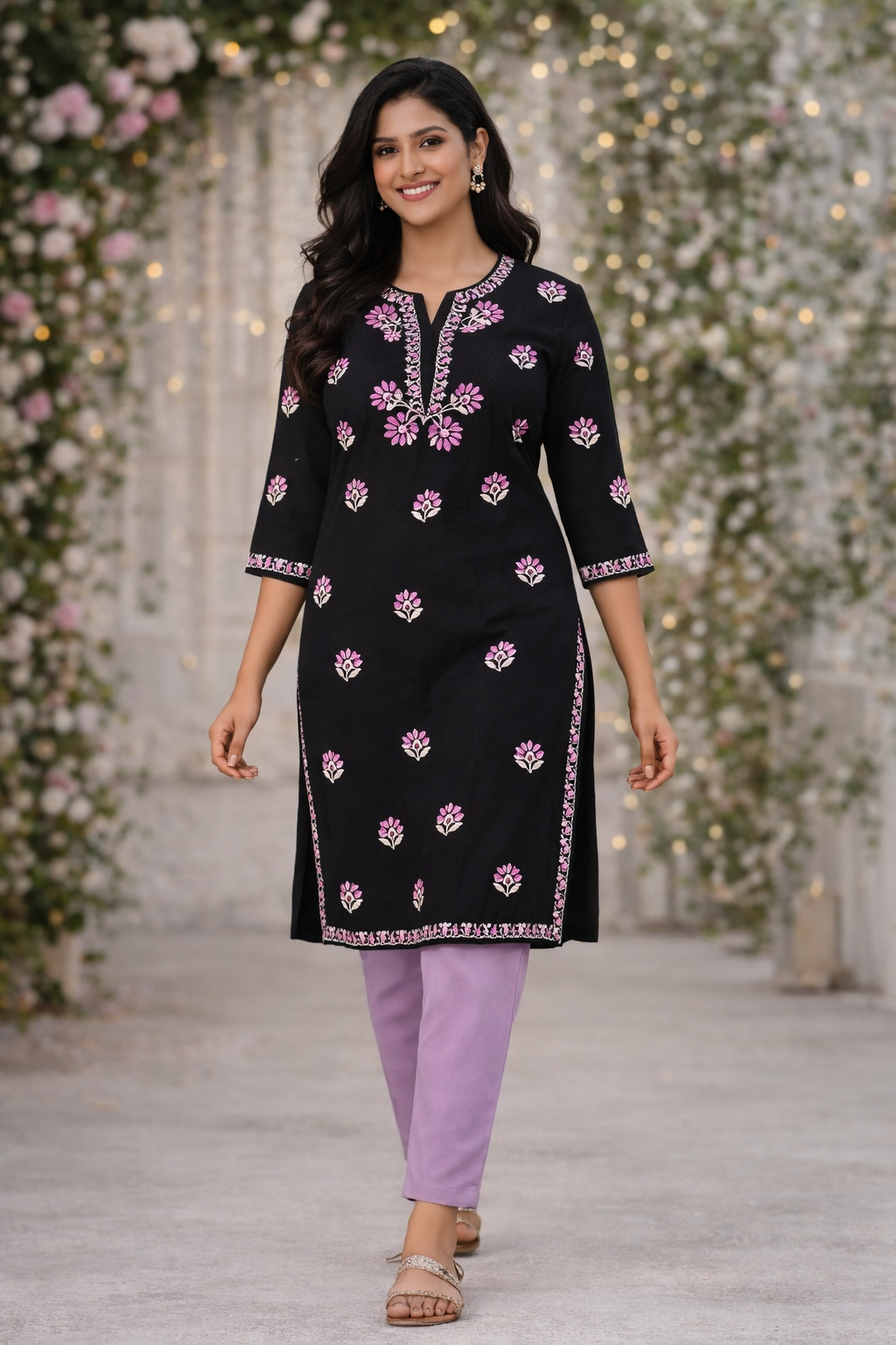 Black Grace Rayon Outfit