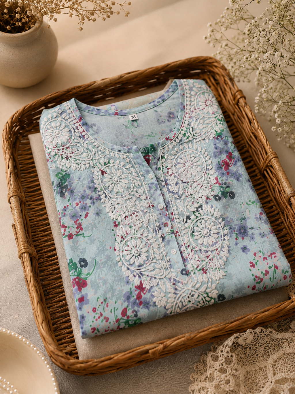 Neel Pushp Lucknowi Kurti