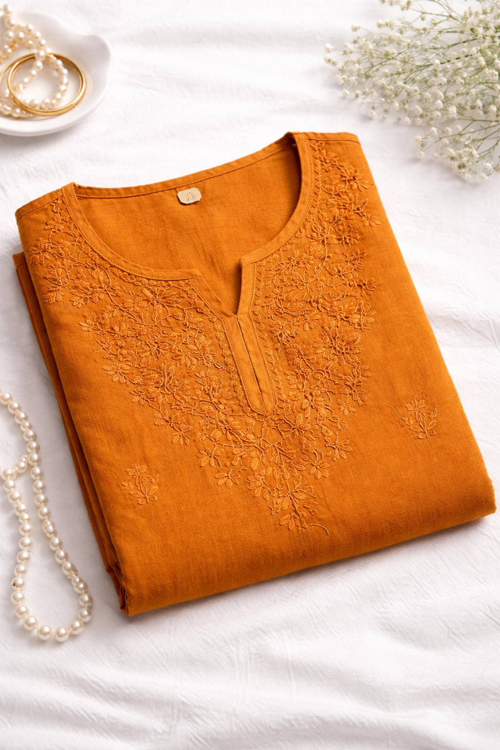 Royal Rayon Comfort Mustered yellow | Lucknavi Kurti