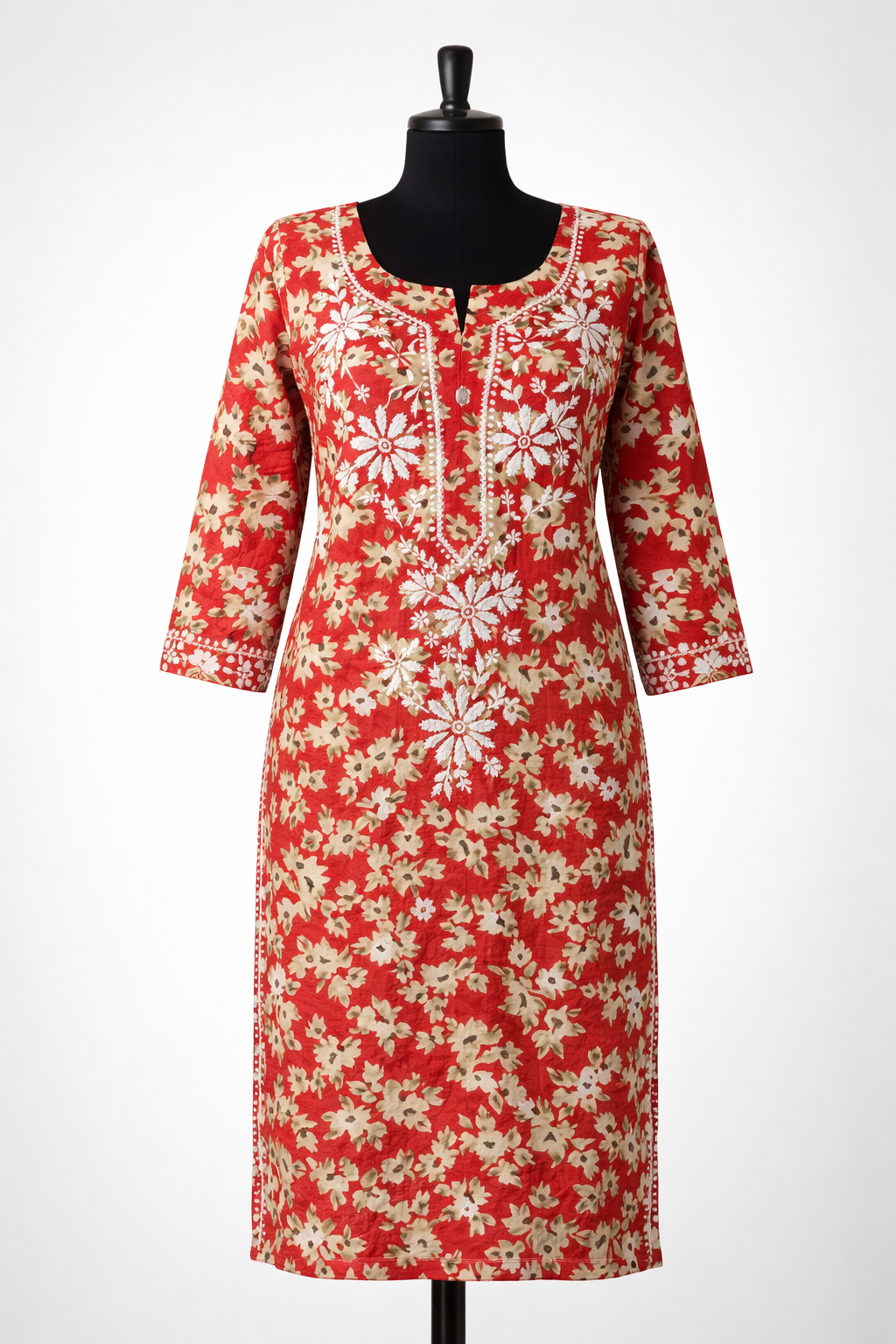 Ethnic Ease Mulmul Set | Lucknavi Kurti